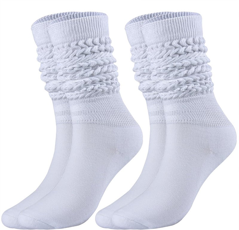 JORMATT Women Slouch Socks Thick Boot Socks Soft Extra Long Knee High Scrunch Socks Size 5-10 - Image 1